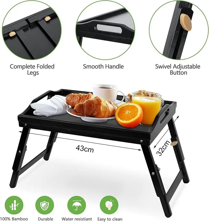 Bamboo Serving Tray With Folding Legs 2 Bamboo Serving Tray With Folding Legs 2